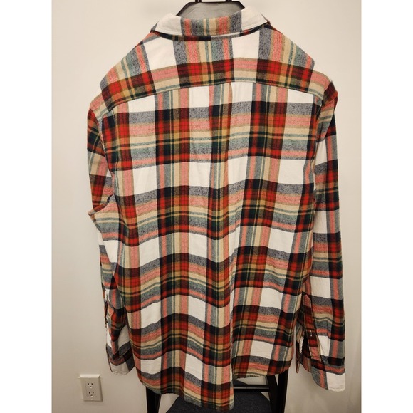 J Crew Midweight Plaid Flannel Shirt Classic Mens Size XL - Picture 2 of 6